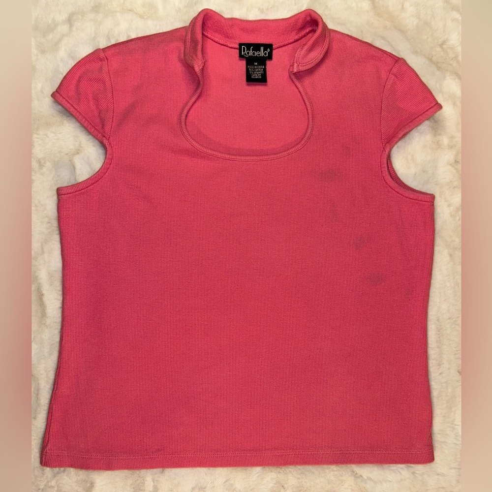 Rafaella Coral Short Sleeve Top